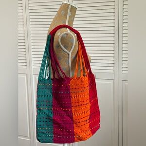 Handwoven Cotton Tote one of a kind beautiful bag